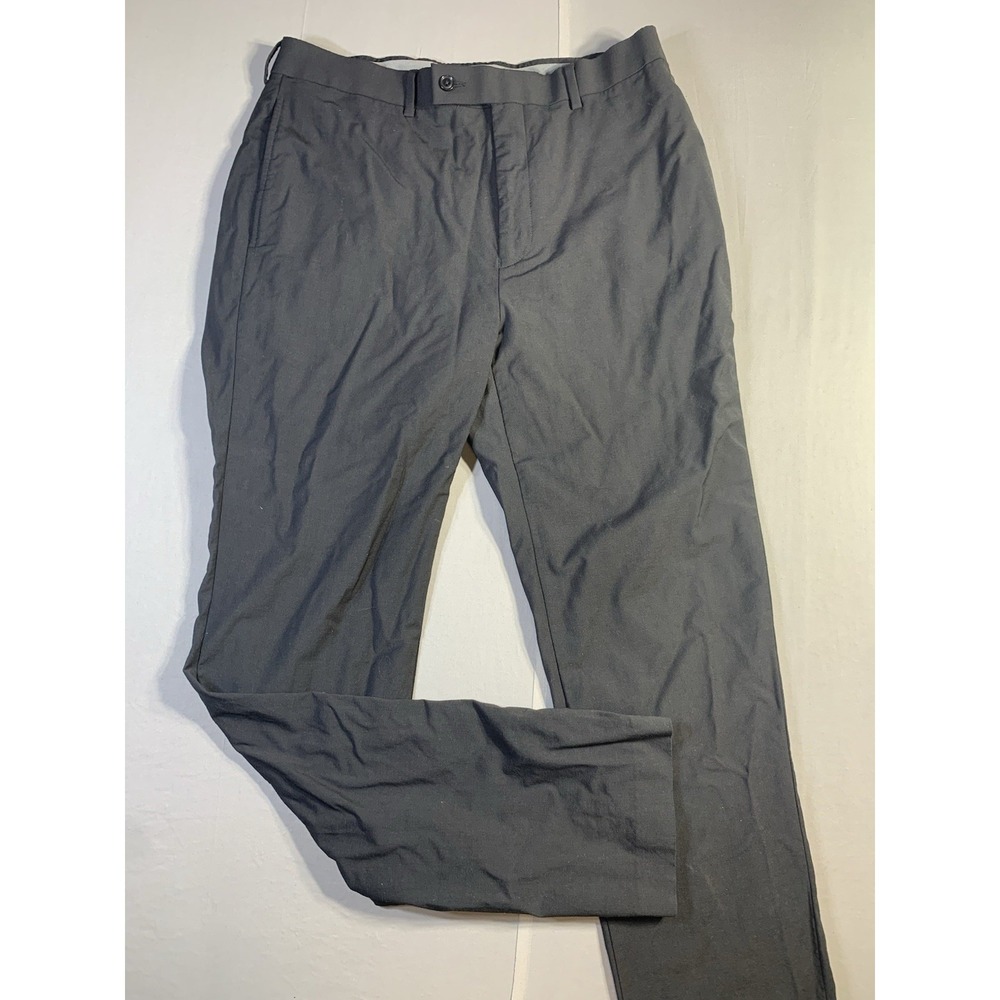 Calvin Klein Men's Slim Fit Black Dress Pants Size 34x32 EUC Polyester Blend